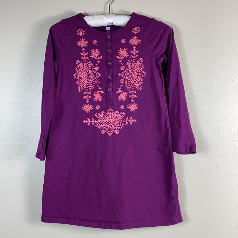 Tea collection long sleeve purple dress size 10